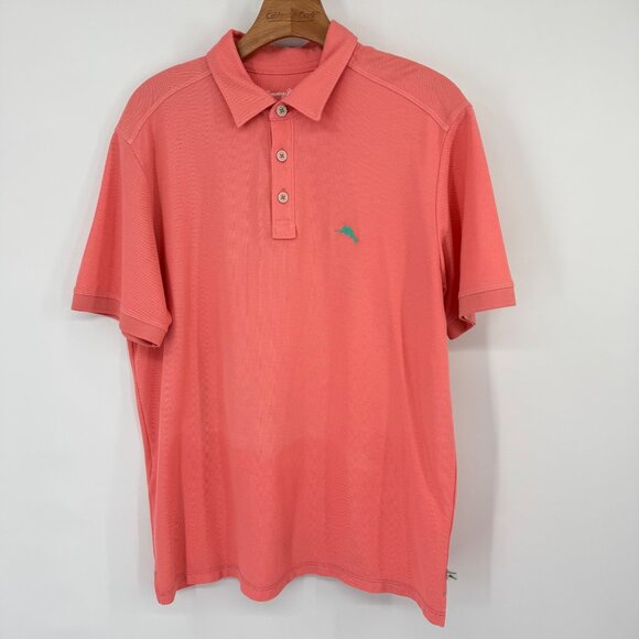 Tommy Bahama Island Zone Coral Polo Shirt mens size medium - Picture 8 of 12